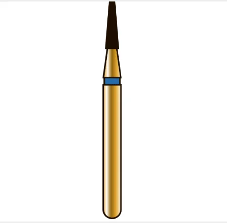 G845 конический с плоским концом, длина 4 мм, ISO 012, хвостовик FG ISO 314, зернистость 40, красное кольцо (5 шт.), Diatech - бор алмазный