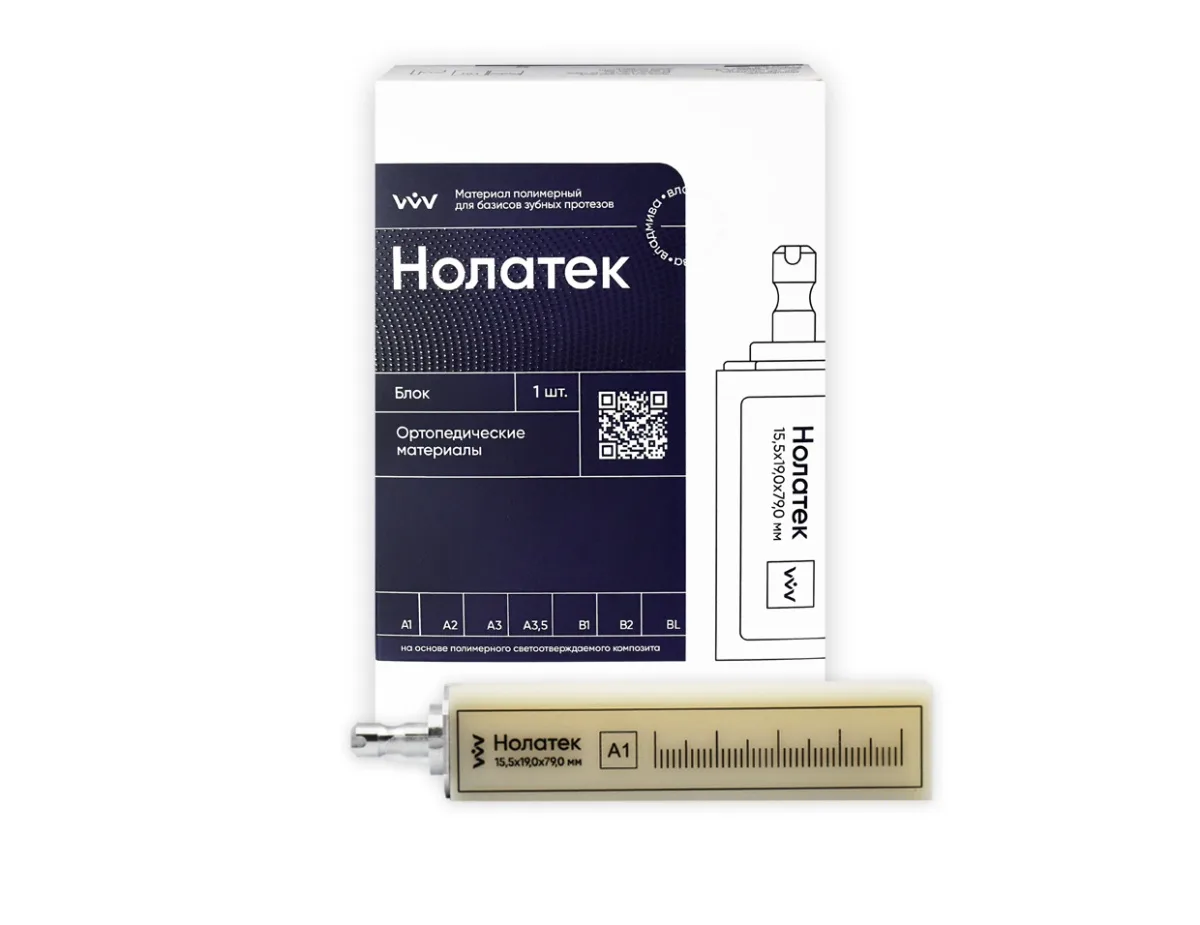 Нолатек - БЛОК для постоянных коронок (А1 15,5х19,0х79,0 мм 1 шт)