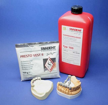 Presto Vest II (20 кг = 125 x 160 г) - шоковая паковочная масса для коронок и мостов, порошок