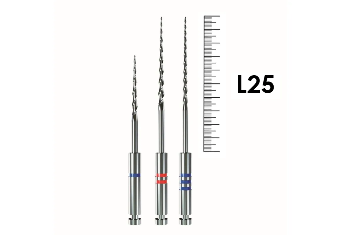 E3 Basic Rotary System 18-25мм ассорти №25-30 (3 шт), EndoStar - машинные файлы, 30/08, 25/06, 30/04