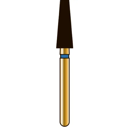 G847 конический с плоским торцом, длина 8 мм, ISO 028, хвостовик FG ISO 314, зернистость 105, синее кольцо (5 шт.), Diatech - бор алмазный