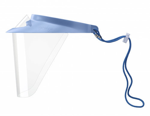 Op-d-op face shield (i) экраны защитные с козырьком для лица из пластмассы голубой