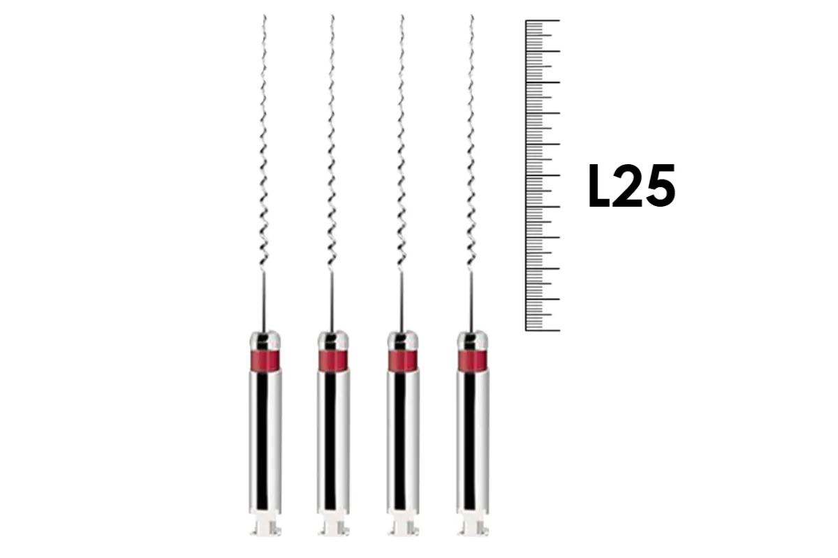Lentulo 25мм N1 ISO 30-35 красный (4 шт), Dentsply Sirona - эндодонтические каналонаполнители, машинные