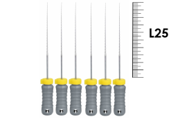 K-Files Еврофайл 25мм №08 (6 шт) - ручные файлы, дрильборы, каналорасширители, никель-титан