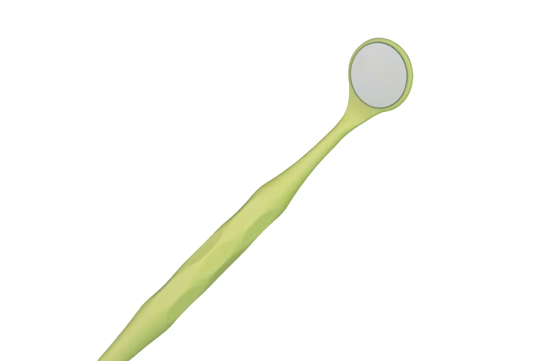 Relax FS Ultra, 24 мм, цвет Pastel Yellow, Hahnenkratt - зеркало стоматологическое родиевое ультраяркое с ручкой