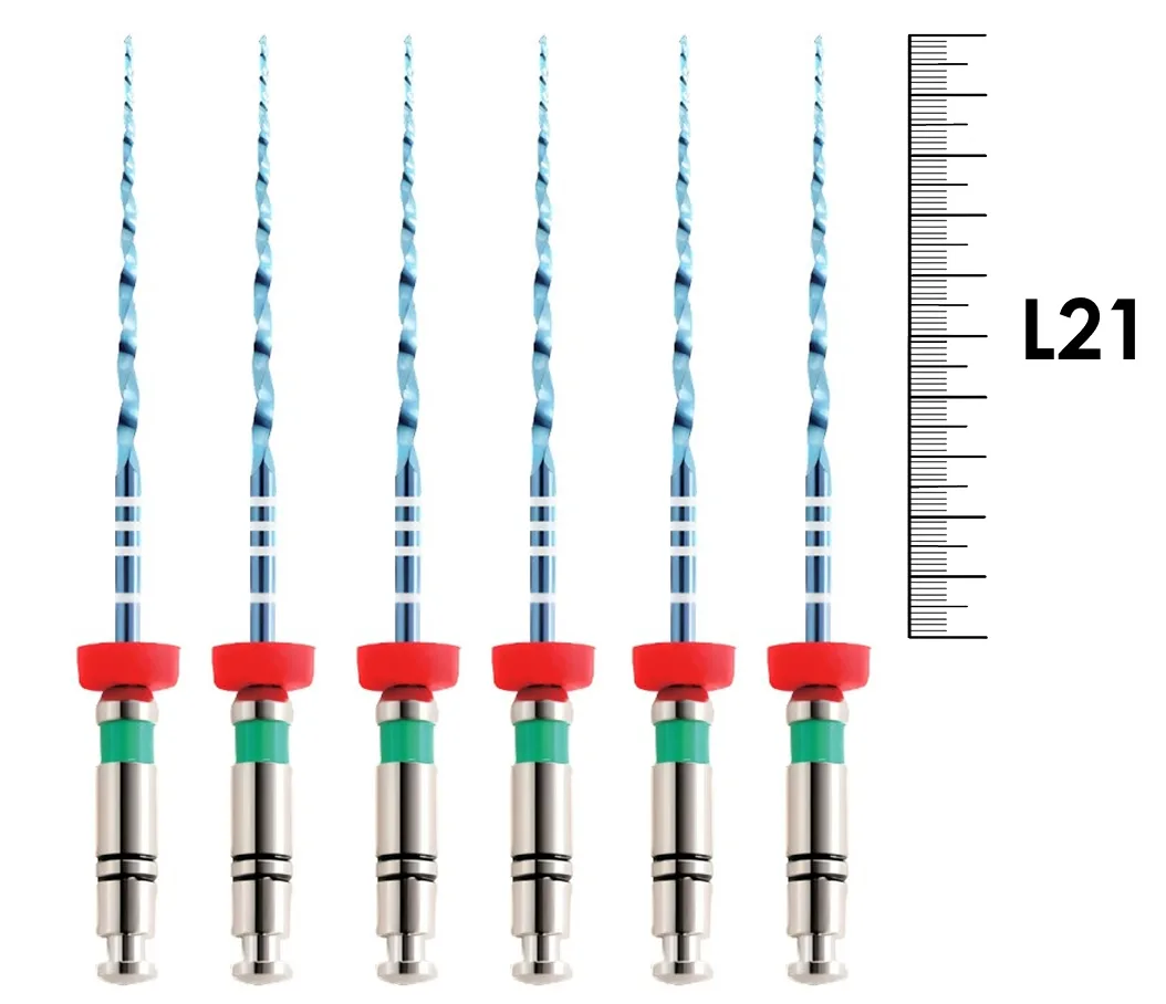 UltraFiles Blue (Heat Activation) 21мм .02 №35 (6 шт), Еврофайл - машинные файлы, никель-титан