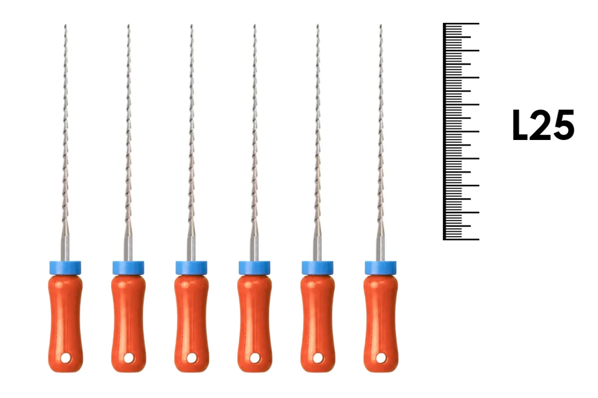 K-Reamer 25мм №06 (6 шт), NIC - ручные файлы, каналорасширители