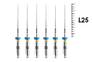 FlexMaster NiTi 25мм .02 №20 (6 шт), VDW - машинные файлы, никель-титан / Флекс Мастер Тейпер