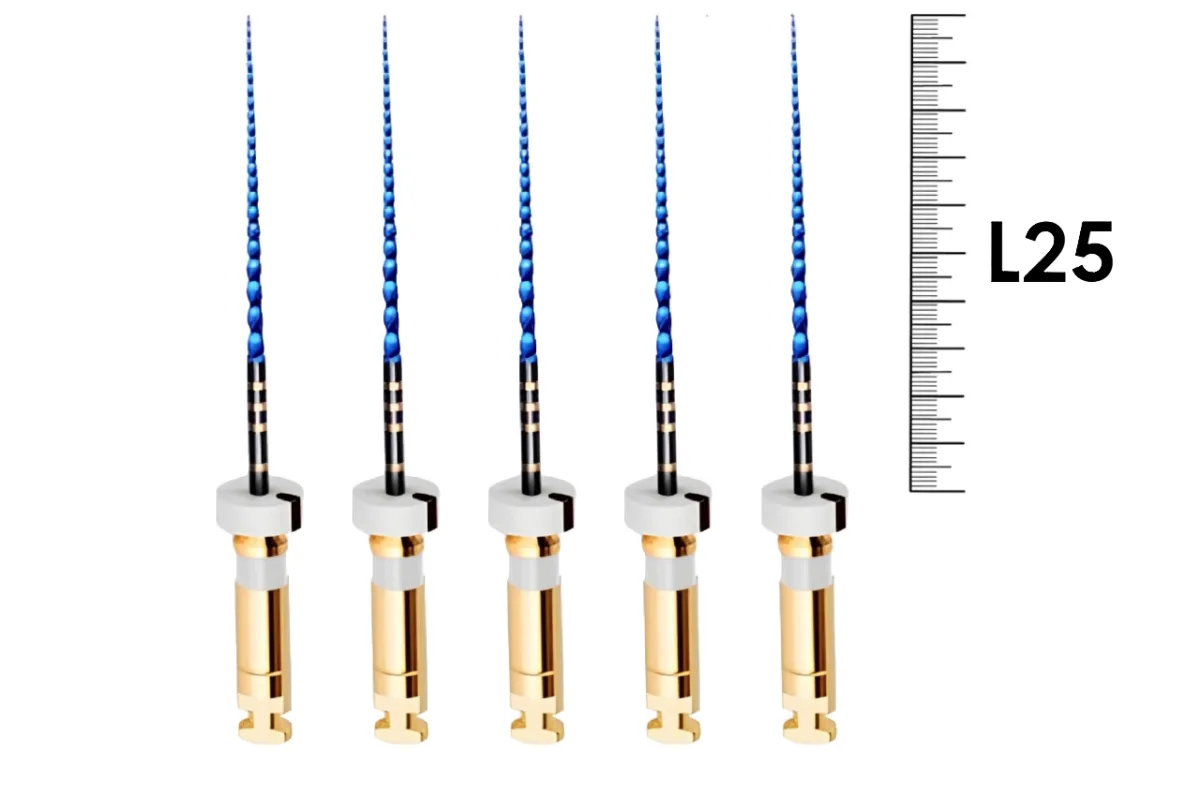 UltraFiles Blue (T-Flex) 25мм .02 №45 (5 шт), Еврофайл - машинные файлы, никель-титан