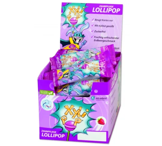 XyliPOP Lolli - леденец со 100% ксилитом, клубника (50 шт. по 6 г)