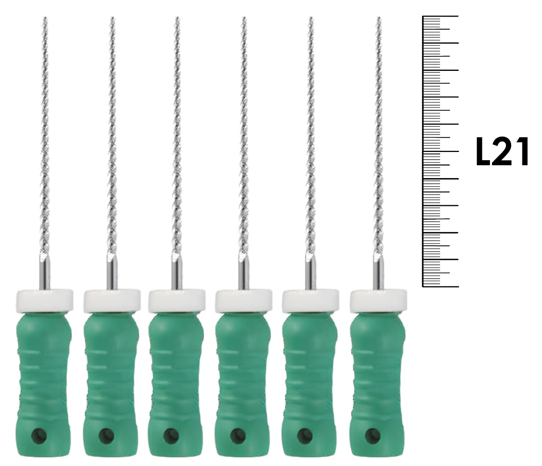 K-Reamer ReadySteel 21мм №70 (6 шт), Dentsply Sirona - ручные файлы, каналорасширители, в стерильном блистере