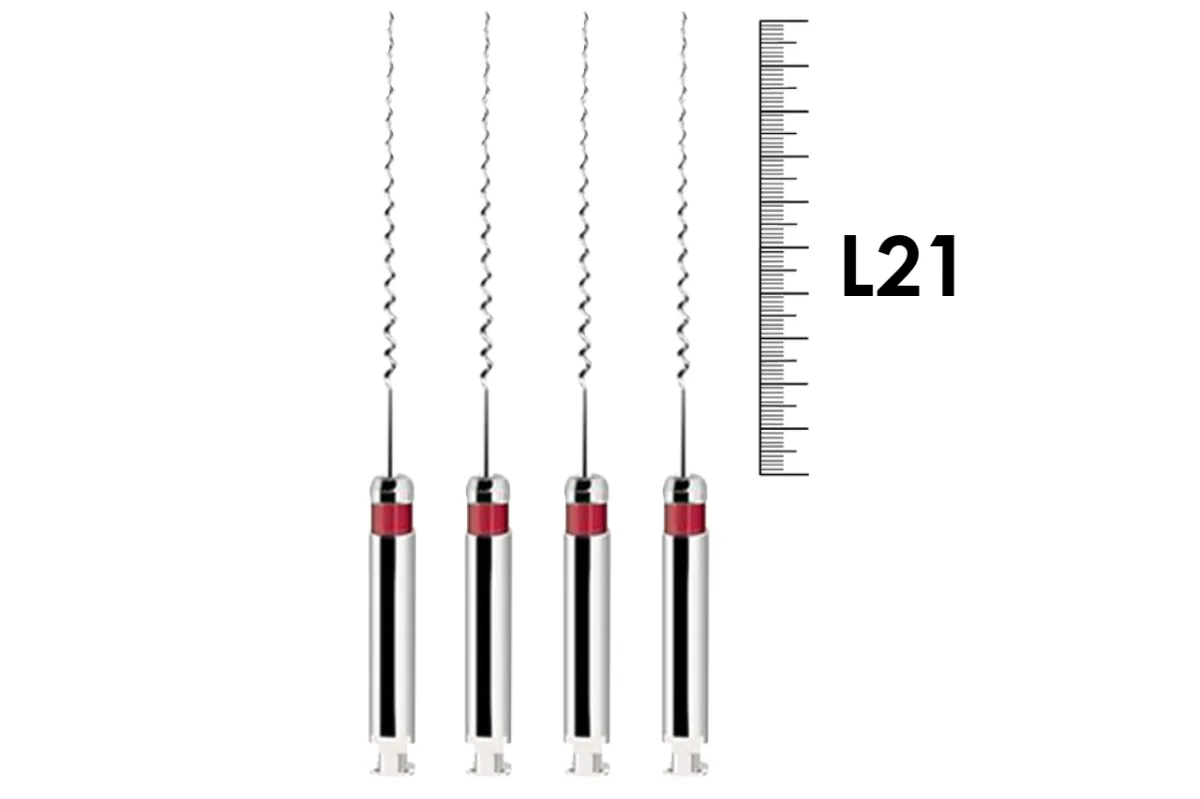 Lentulo 21мм N1 ISO 30-35 красный (4 шт), Dentsply Sirona - эндодонтические каналонаполнители, машинные