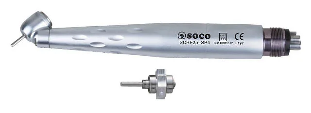 Наконечник F22-DSP4, 4-канальный, Soco - турбинный, с генератором света, угол наклона головки 45гр