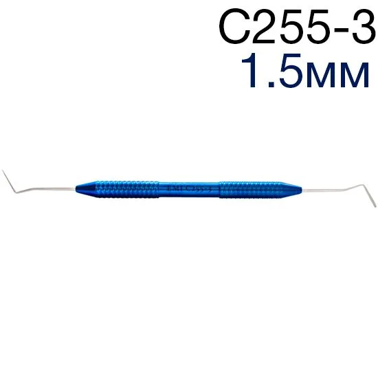 Гладилка C255-3, дистально-медиальная каплевидная, изгиб 60гр, 1,5 мм, ЭМИ