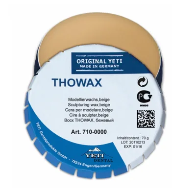 Воск моделировочный Thowax, бежевый, жестяная банка 70г