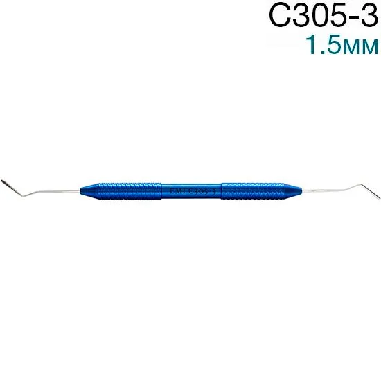 Штопфер-гладилка C305-3, обратноконусный штопфер с медиальной каплевидной гладилкой, 1,5 мм, ЭМИ