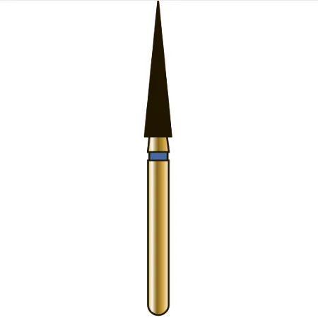 G859 игловидный (пика), длина 10 мм, ISO 021, хвостовик FG ISO 314, зернистость 105, синее кольцо (5 шт.), Diatech - бор алмазный