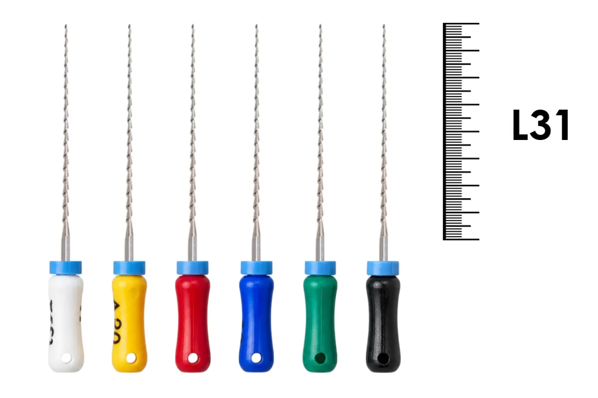 K-Reamer 31мм №15-40 (6 шт), NIC - ручные файлы, каналорасширители, ассорти
