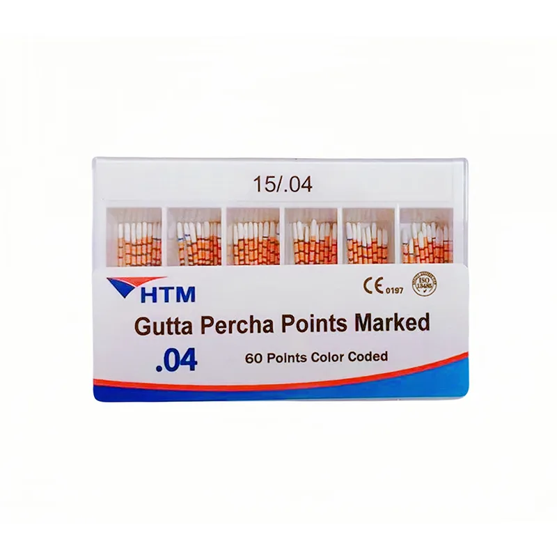 Штифты гуттаперчевые HTM .04, размер 15 (60 шт.), HTM Dent - с маркировкой
