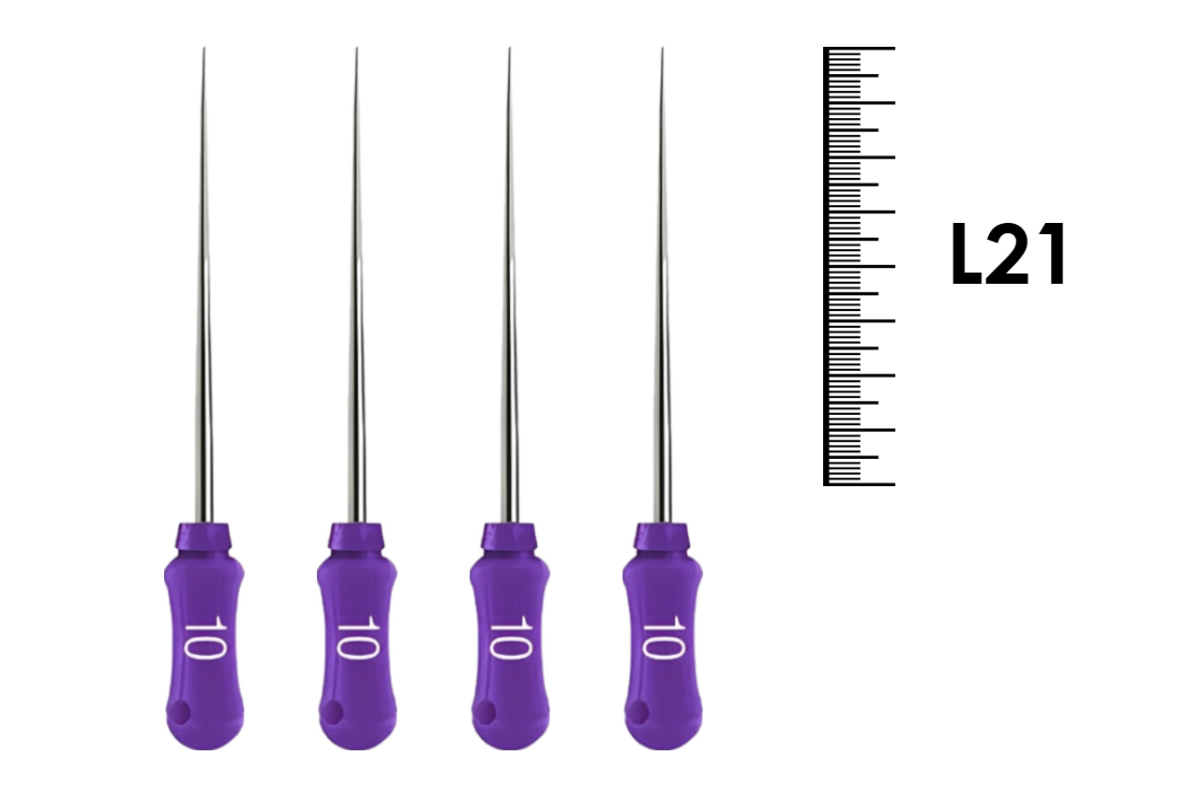 Finger Spreader 21мм №10 (4 шт), Dentsply Sirona - уплотнитель гуттаперчи для латеральной конденсации, заостренный конец, нержавеющая сталь