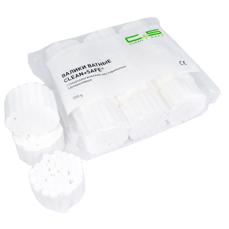 Валики ватные нестерильные N2 Clean+Safe (600 шт)