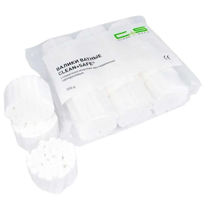 Валики ватные нестерильные N2 Clean+Safe (600 шт)