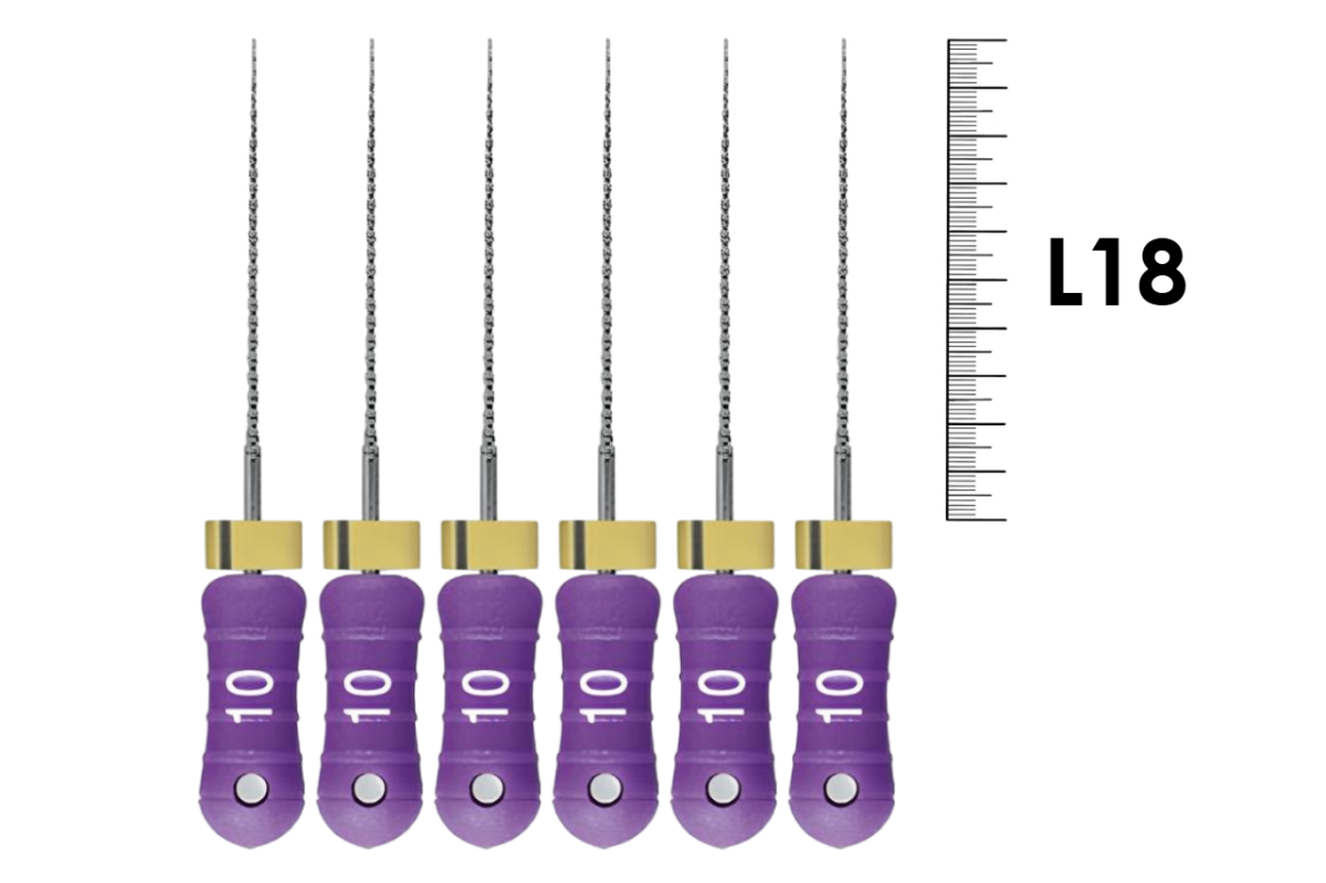 C+File 18мм №010 (6 шт), Dentsply Sirona - ручные файлы, в стерильном блистере