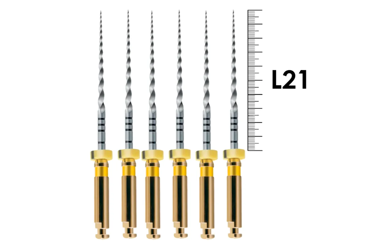 ProTaper Universal 21мм F1 (6 шт), Dentsply Sirona - машинные файлы, желтые