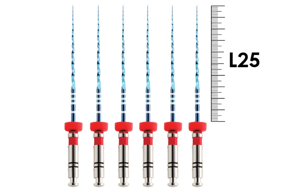 UltraFiles Blue (Heat Activation) 25мм .04 №25 (6 шт), Еврофайл - машинные файлы
