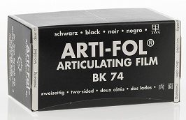 BK 74 артикуляционная фольга, 75ммХ15м, черная, 8мкм двусторонняя
