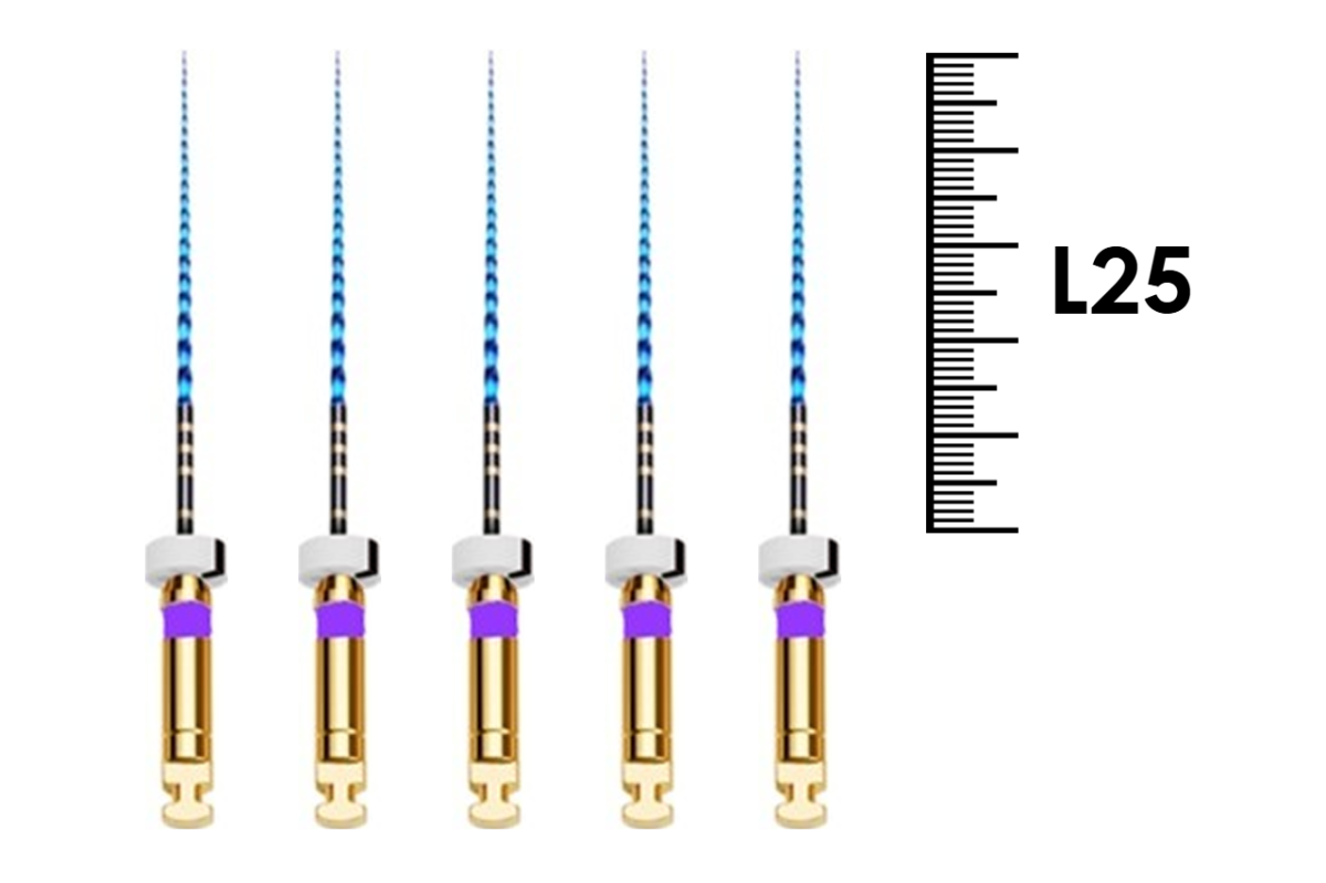 T-Flex 25мм .02 №10 (5 шт), Еврофайл - машинные файлы, никель-титан
