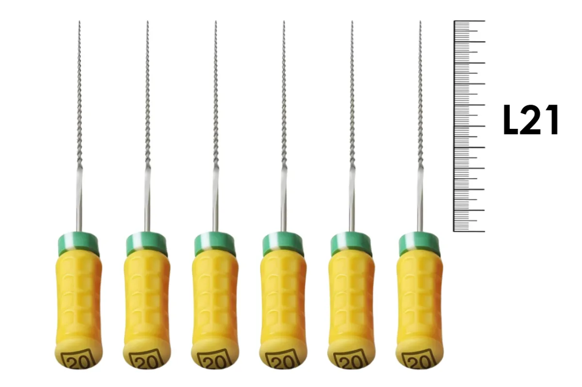 FlexoReamer Senseus 21мм №50 (6 шт), Dentsply Sirona - ручные файлы, гибкие, с эргономичной ручкой