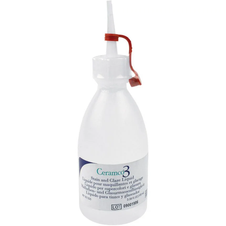 Ceramco 3 Staine& Glaze Liguid- Жидкость для красителей и глазури (100мл)