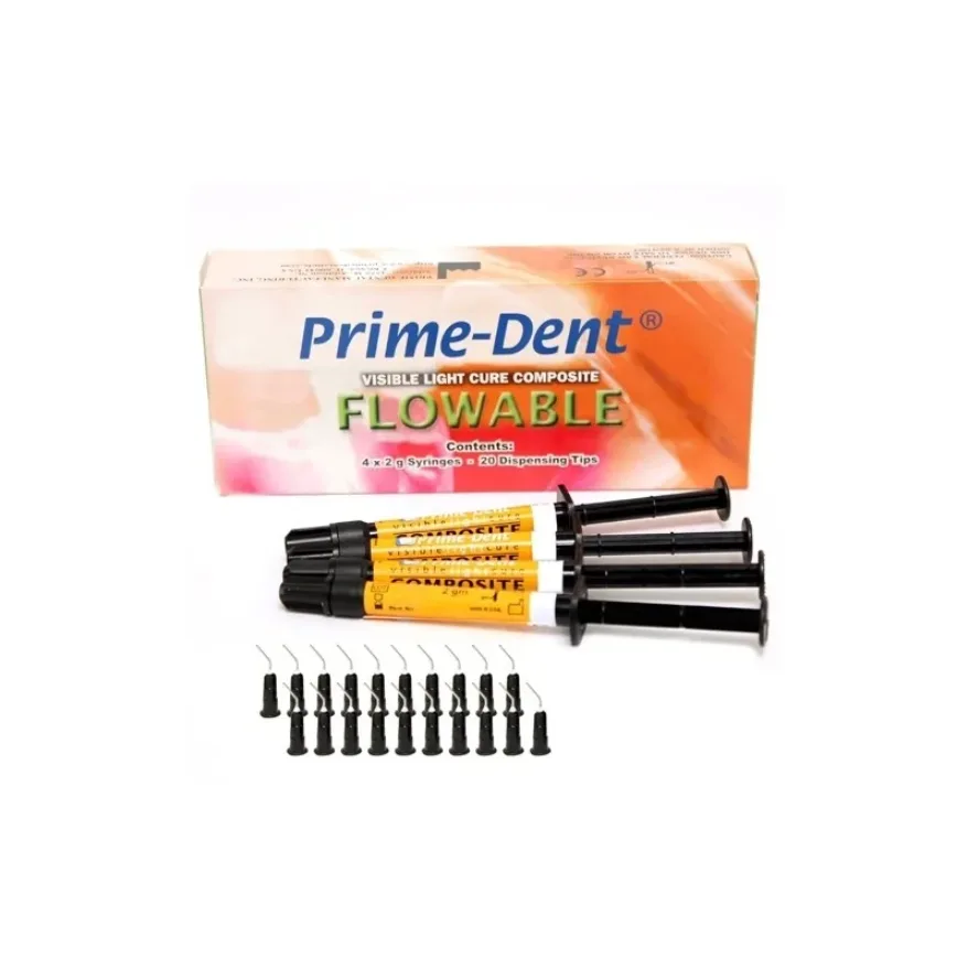 Prime-Dent Flow A3, текучий композит, набор (4 х 2 г.), Prime Dental
