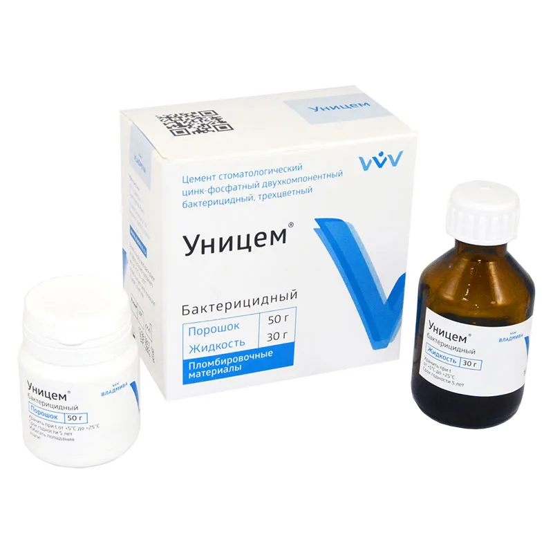 Уницем (пор. 50гр + жид. 30гр) цемент бактерицидный