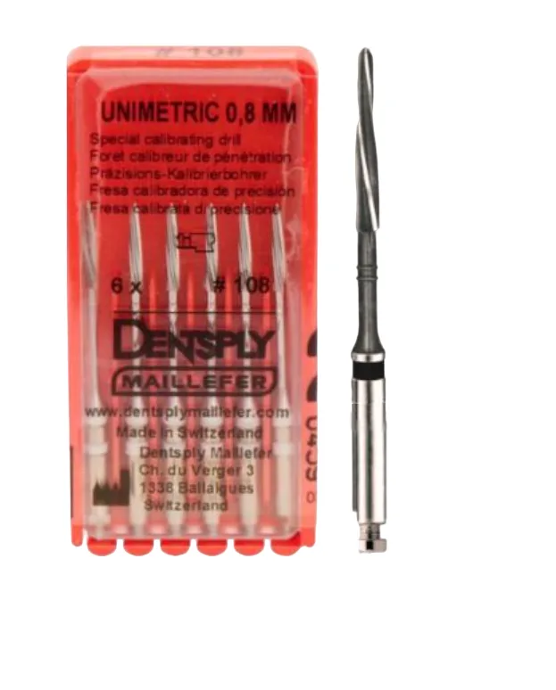 Unimetric пенетрационный дриль №310 черн. 1 полоса (6 шт), Dentsply Sirona