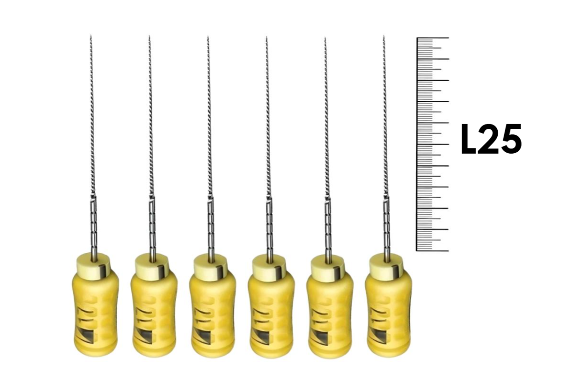 Profinder 25мм №017 Senseus (6 шт), Dentsply Sirona - ручные файлы, супергибкий расширитель корневого канала, силиконовая ручка, стерильный блистер