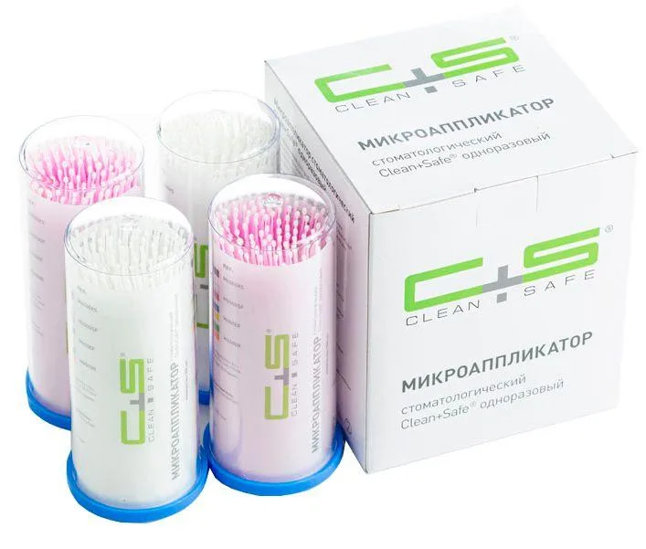 Аппликаторы Clean+Safe Superfine розовые, белые (100 шт)