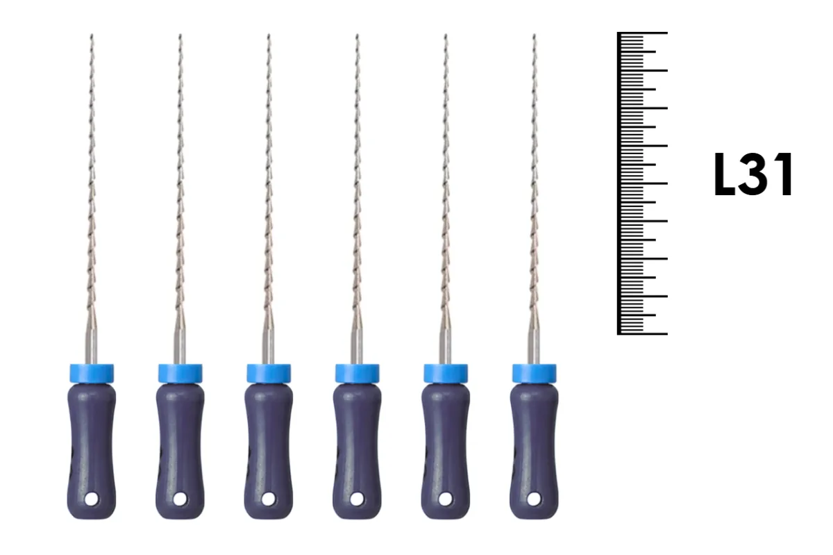 K-Reamer 31мм №08 (6 шт), NIC - ручные файлы, каналорасширители
