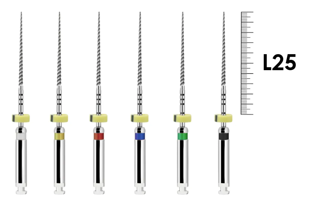 ProFile RA 25мм .04 №15-40 ассорти (6 шт), Dentsply Sirona - машинные файлы, каналорасширители, никель-титан