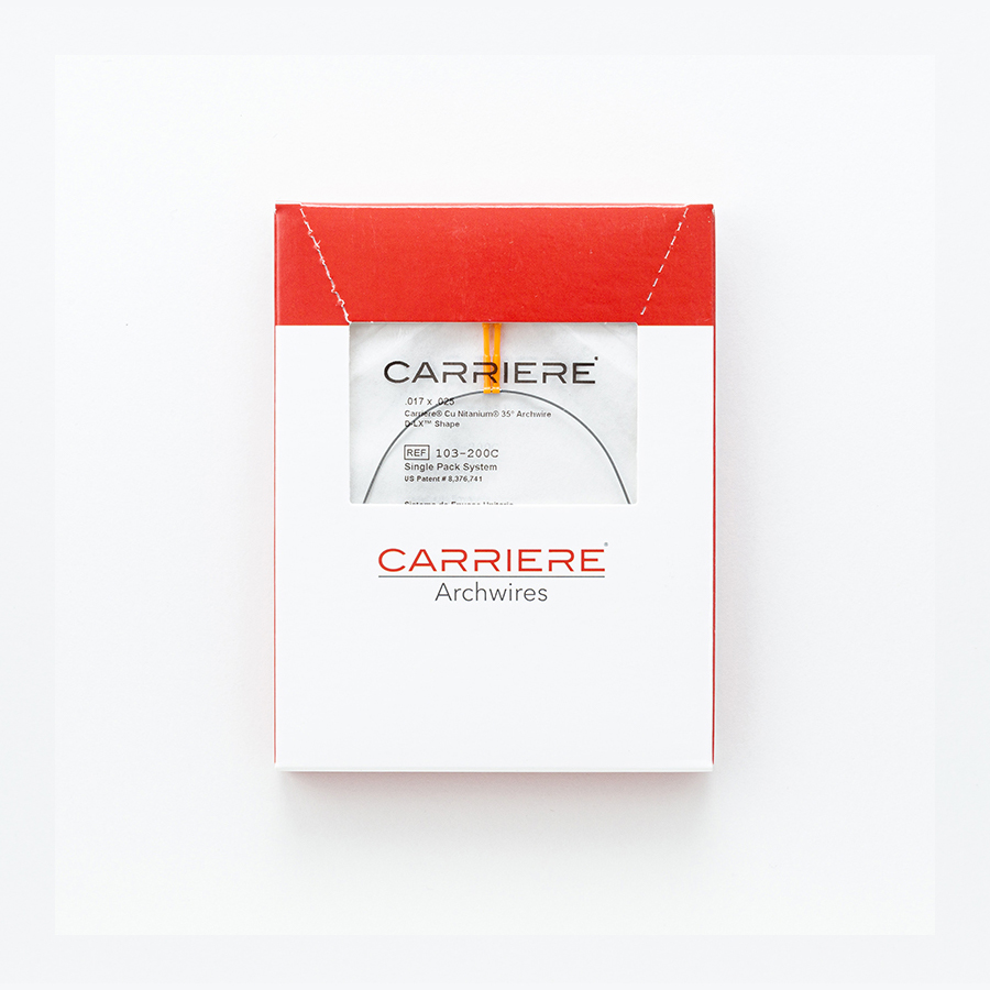 Дуга CuNitanium Carriere D-LX 35 EZ Stops SP 017x0.25/0.43x0.65 мм, Ortho Organizers