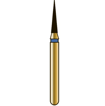 G852 игловидный (пика), длина 6 мм, ISO 012, хвостовик FG ISO 314, зернистость 40, красное кольцо (5 шт.), Diatech - бор алмазный