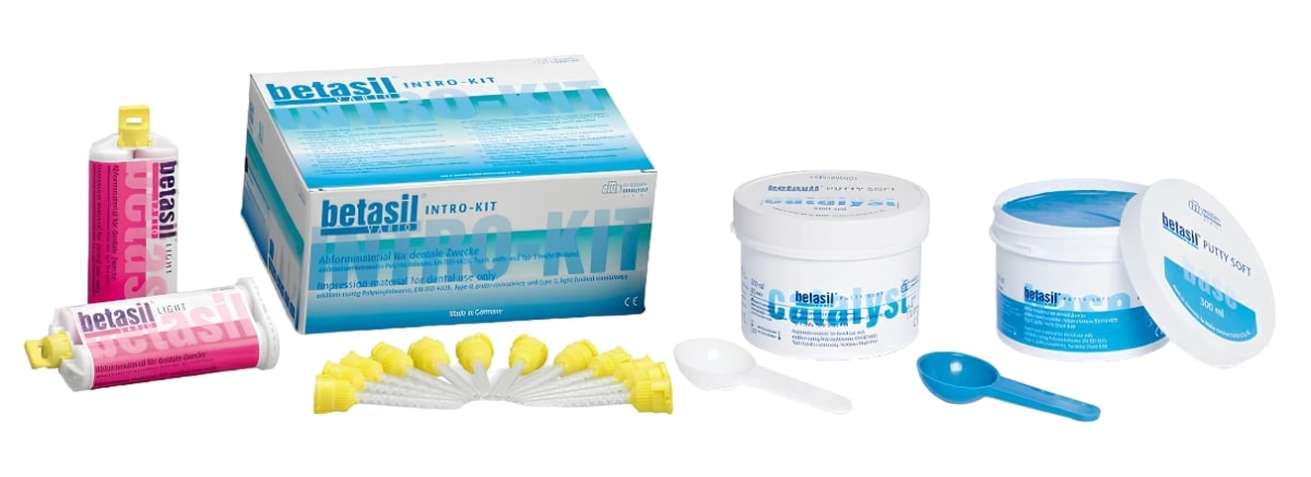 Betasil Putty Soft A60, слепочная масса, набор - (2 х 300мл., 2 х 50мл.)