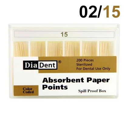 Абсорберы конусные 02 №15 (200шт.) DiaDent