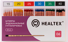 Штифты гуттаперчевые Healtex с маркировкой - 06./30 60 шт.