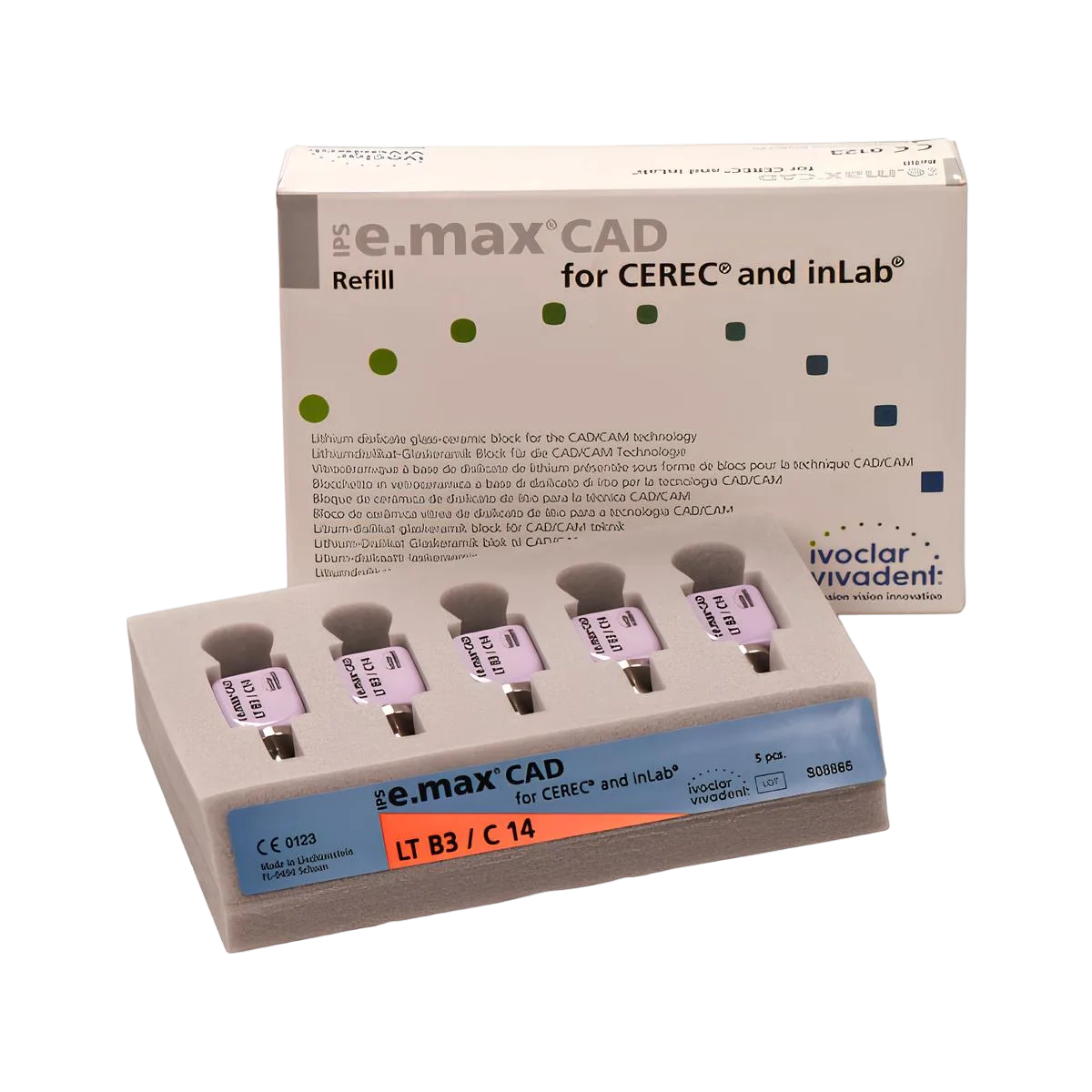 Блоки IPS e.max CAD for CEREC/inLab LT B3 С14 5 шт.