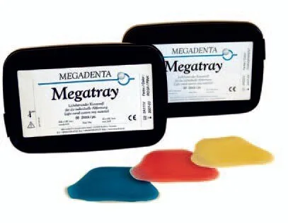 Megatray - цвет синий , светоотверждаемая пластмасса д/индивидуальных ложек 50шт.