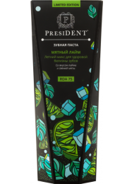 Зубная паста PRESIDENT LE МЯТНЫЙ ЛАЙМ (RDA 75), 75 мл