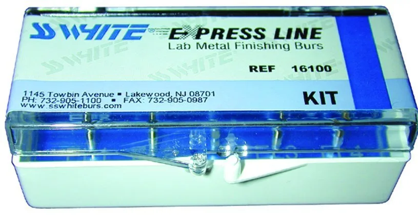 Набор твердосплавных боров express line lab metal finishing bur kit (6 шт), SS White