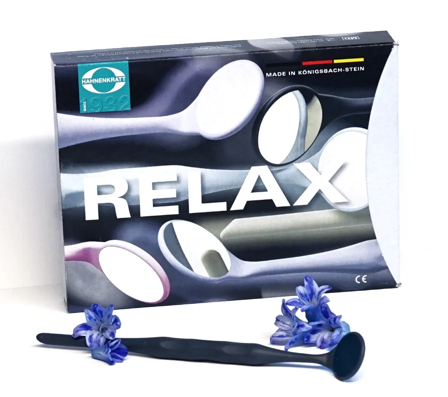 Relax FS Ultra, 22 мм, цвет Anthracite, Hahnenkratt - зеркало стоматологическое родиевое ультраяркое с ручкой